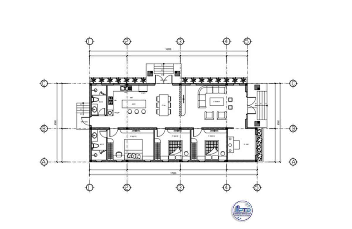 chi phí xây nhà ống 1 tầng 3 phòng ngủ