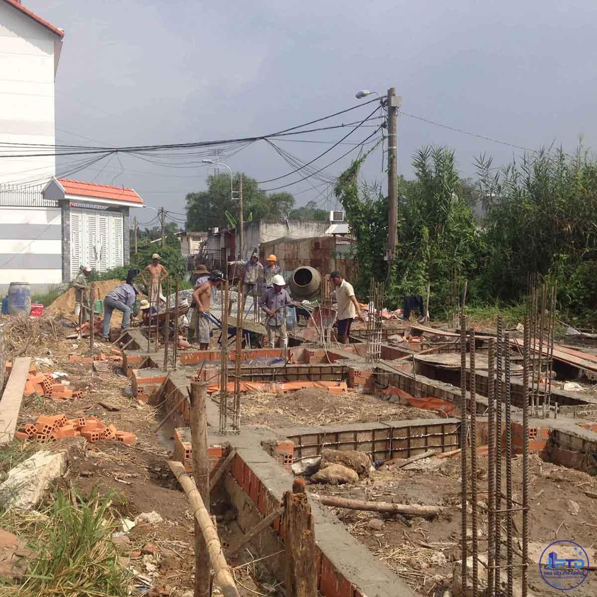 Nhà Việt PTĐ đang thi công xây nhà trọ khách hàng tại TPHCM