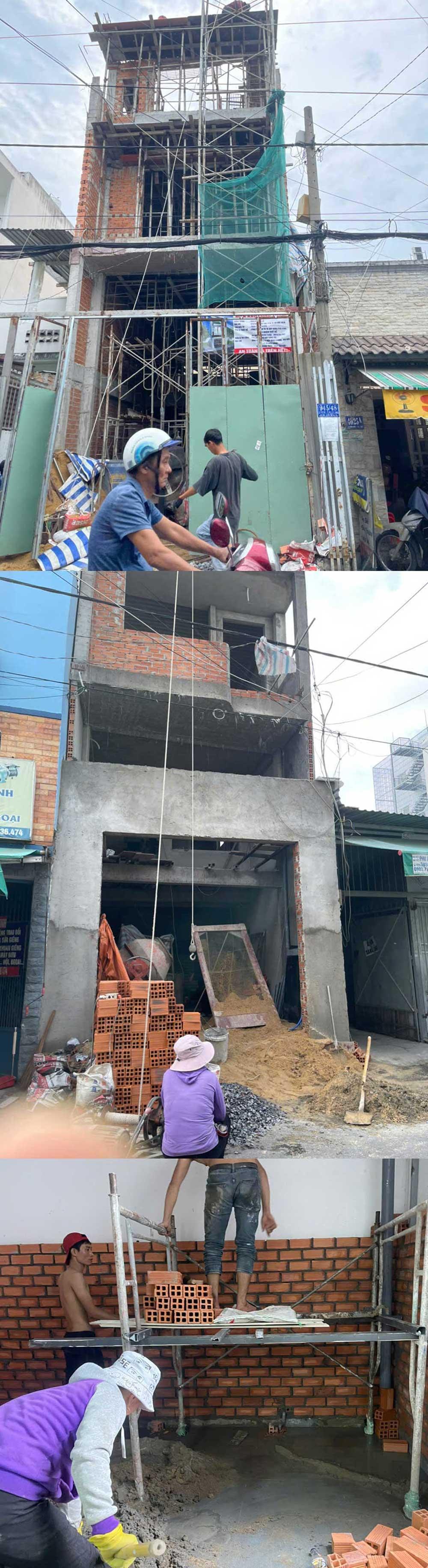 Đang thực hiện thi công xây nhà cho khách của Nhà Việt PTĐ